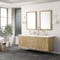 James Martin Vanities Laurent 72in Double Vanity, Light Natural Oak w/ 3 CM White Zeus Top 545-V72-LNO-3WZ - alternate 2